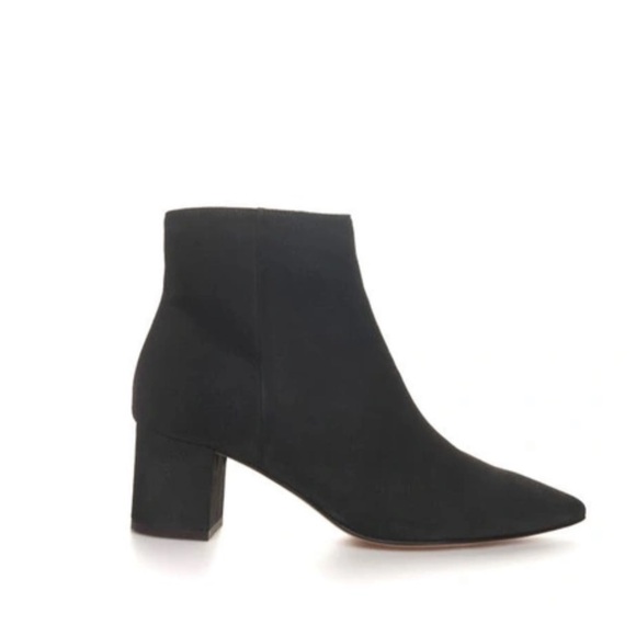 L'AGENCE NEW Jeanne Block Heel Bootie Charcoal Gray Pointed Toe Size 6 US 36 - Picture 3 of 6